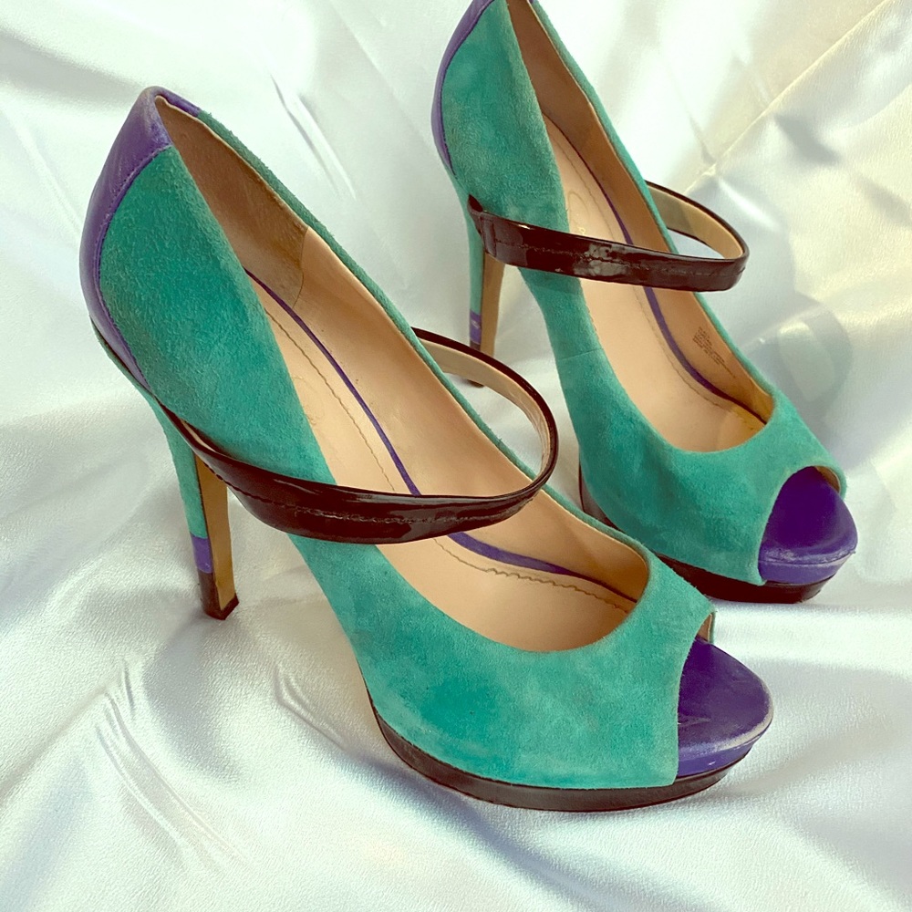 Jessica Simpson Teal and Blue 4” Heels